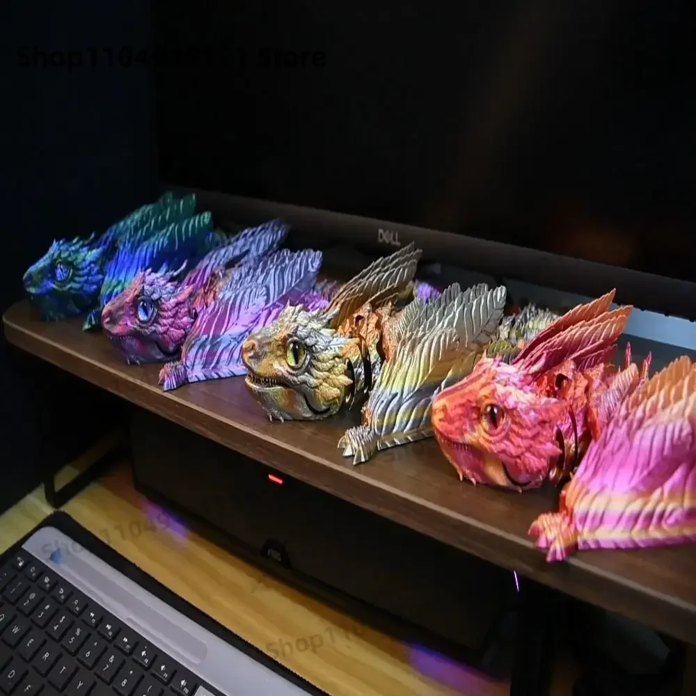

3D Printed 3D Printed Dragon Joint Creative Toy Flying Dragon Dinosaur Creative Toy Home Office Ornament