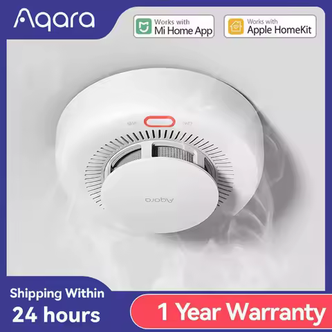 새로운 Aqara 연기 감지기 Zigbee 스마트 화재 경보 모니터 사운드 경고 홈 보안 APP 원격 제어 Xiaomi Mi home Homekit