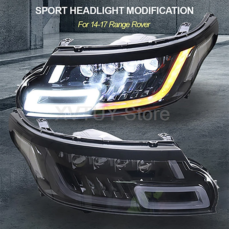 

Фары для Range Rover Sport 2014-2017, последовательные светодиодные фары Land Rover в сборе, внедорожник, передние фонари, указатель поворота, автоаксессуары