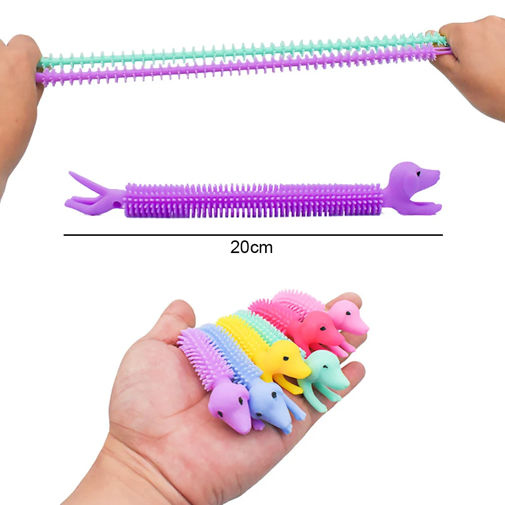 Silicone world Worm Noodle Stretch String TPR Rope Anti Stress Toys String Fidget Autism Vent Toys Decompression Toys Vent Toys