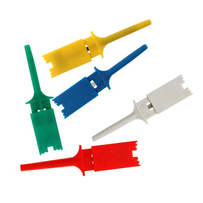 10Pcs Test Hooks Clips For Logic Analyzers Logic Test Clip Flattening Test Flat Hook Connection For Electronic Testing