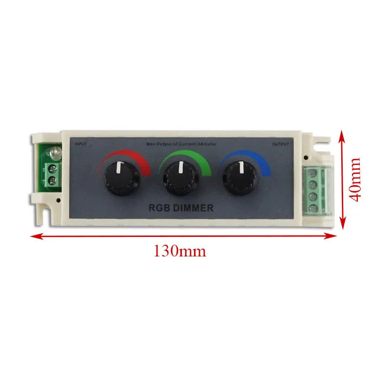 Controller manopola manuale dimmer per strisce LED RGB per luce che cambia colore 5050 DC 12V/24V Luminosità a 3 canali Regola in modo intelligente