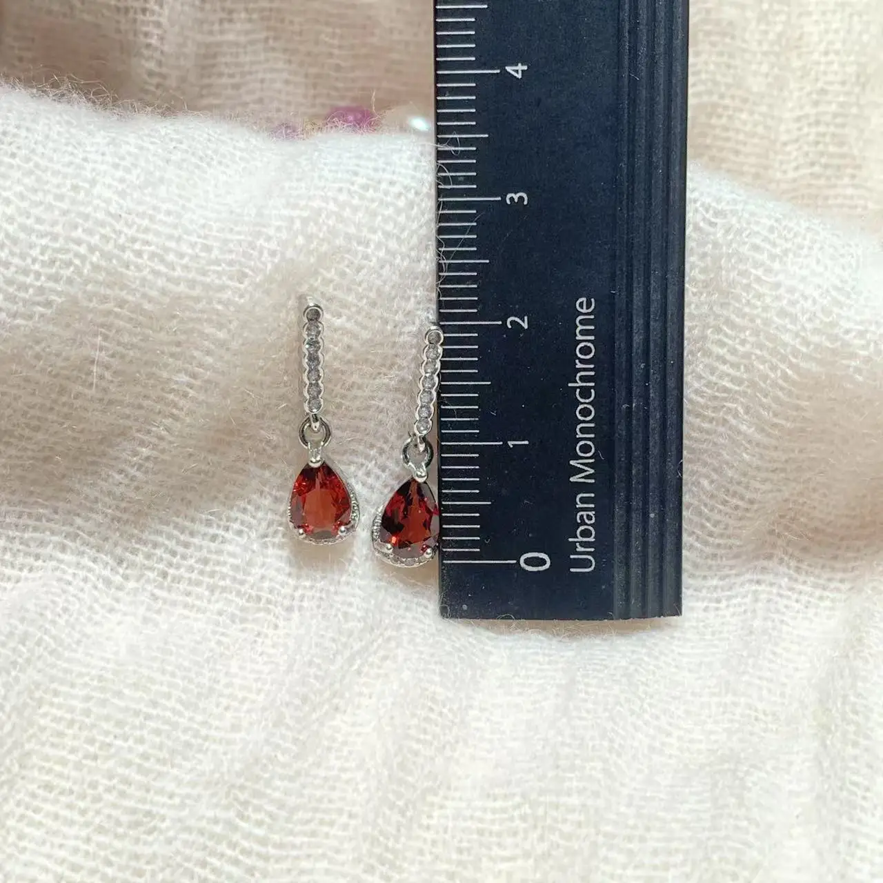 Natural Garnet 925 Sterling Silver Stud Earrings For Women Jewelry Gift Simple Jewelry CUTE Flower view 4