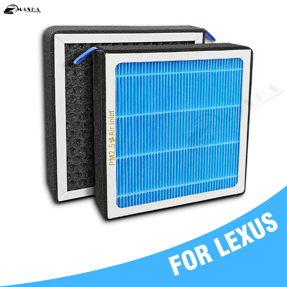 

Воздушный фильтр салона HEPA для Lexus CT200h ES300h ES350 IS350 LX570 NX200t, сменные комплекты кондиционера с активированным углем