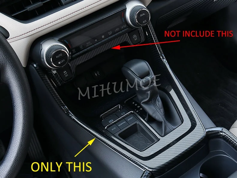 For 2019-2025 Toyota RAV4 Suzuki Across Carbon Fiber Interior Center Console Gear Shift Shifter Panel Cover Trims 2024 2023 2022