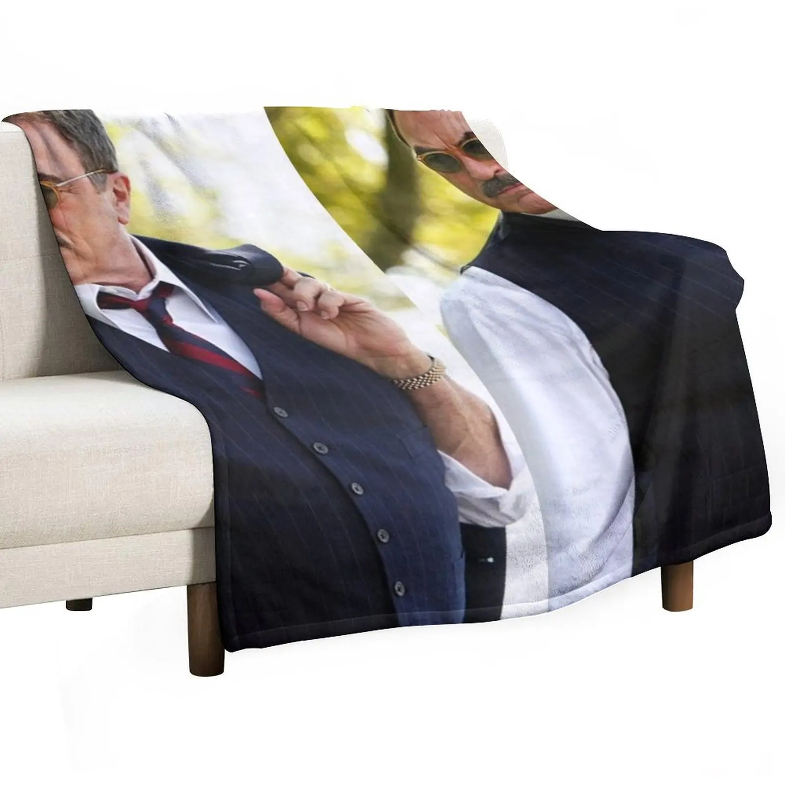 

Tom Selleck actor Throw Blanket Furry Luxury Blankets