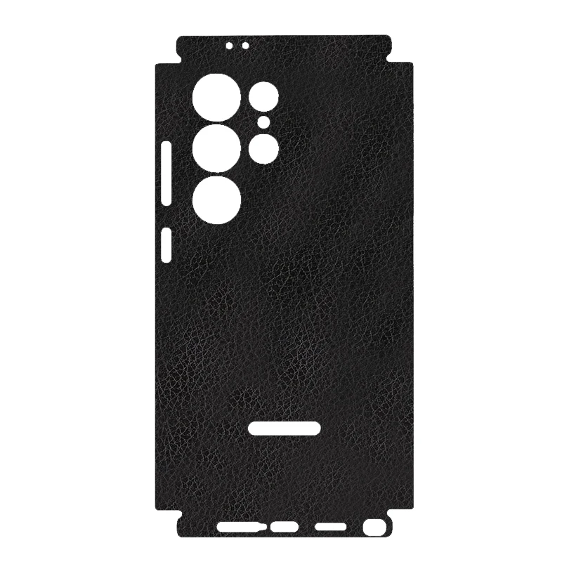 Leather Grain PVC Full Cover Phone Protector Sticker For SAMSUNG GALAXY S24 Ultra S24 Plus S24 Back + Sides Phone Wrap Film