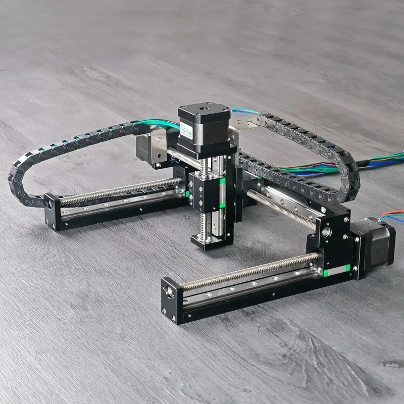 30mm Dc/Ac Mini Linear Positioning System Xyz Stage 50-400mm Cnc Table Ball Screw Linear Rail Guide Multi-Axis Gantry Robot