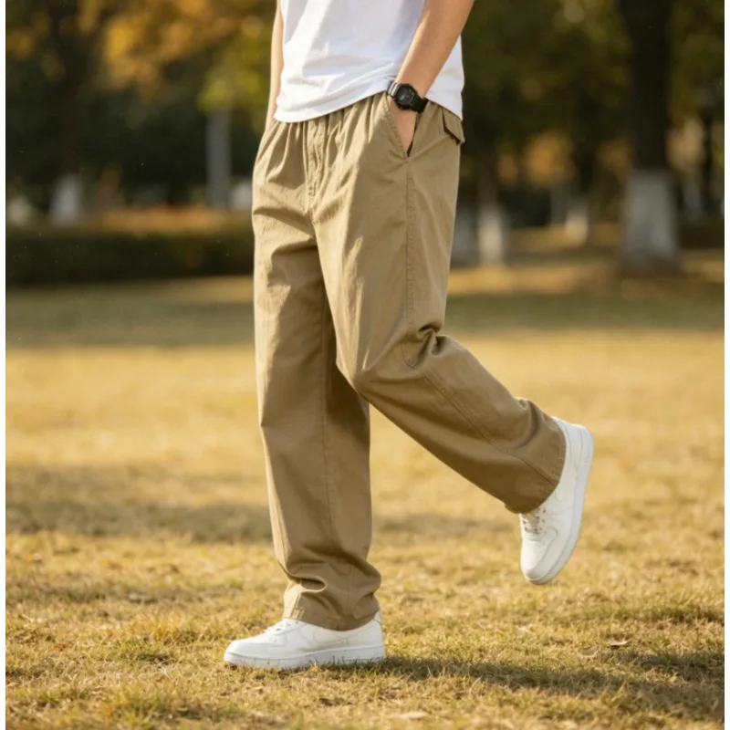 

Men's Stretchy Waist Casual Bottoms Loose Cut Big Size for Heavy Duty Labor Warehouse and Everyday Wear