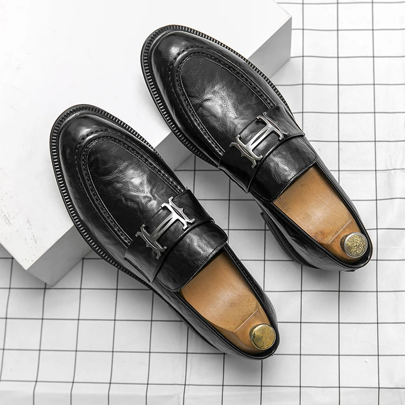 

Genuine Leather Men Shoes Casual Luxury Brand Soft Mens Loafers Moccasins Breathable Slip on Male Driving Shoes Plus Size 38-46
