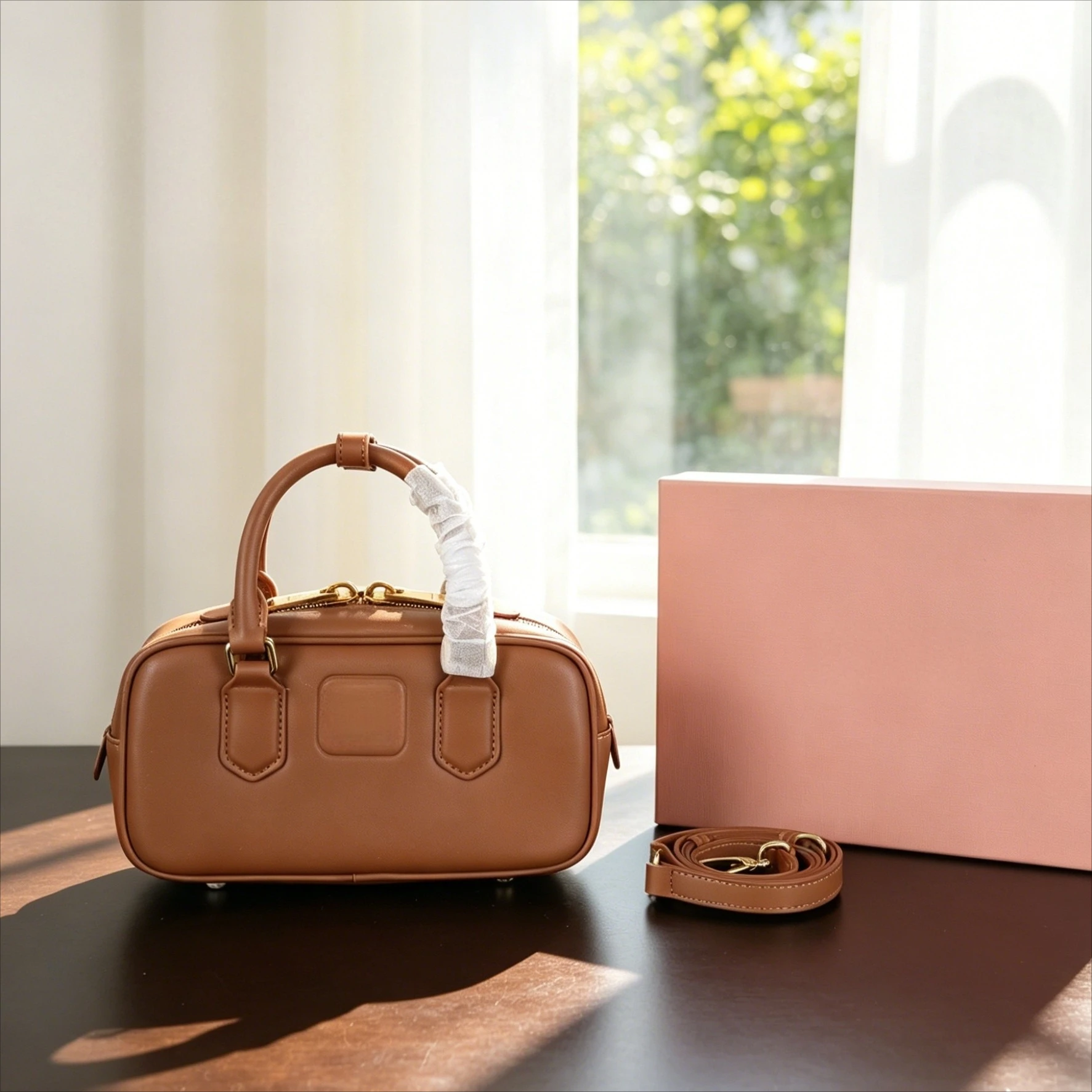 Ladies Fashion Bowling Tote Bag, Vintage Lovely Design, Versatile Handbag Single Shoulder Crossbody Bag for Daily & Sports Use
