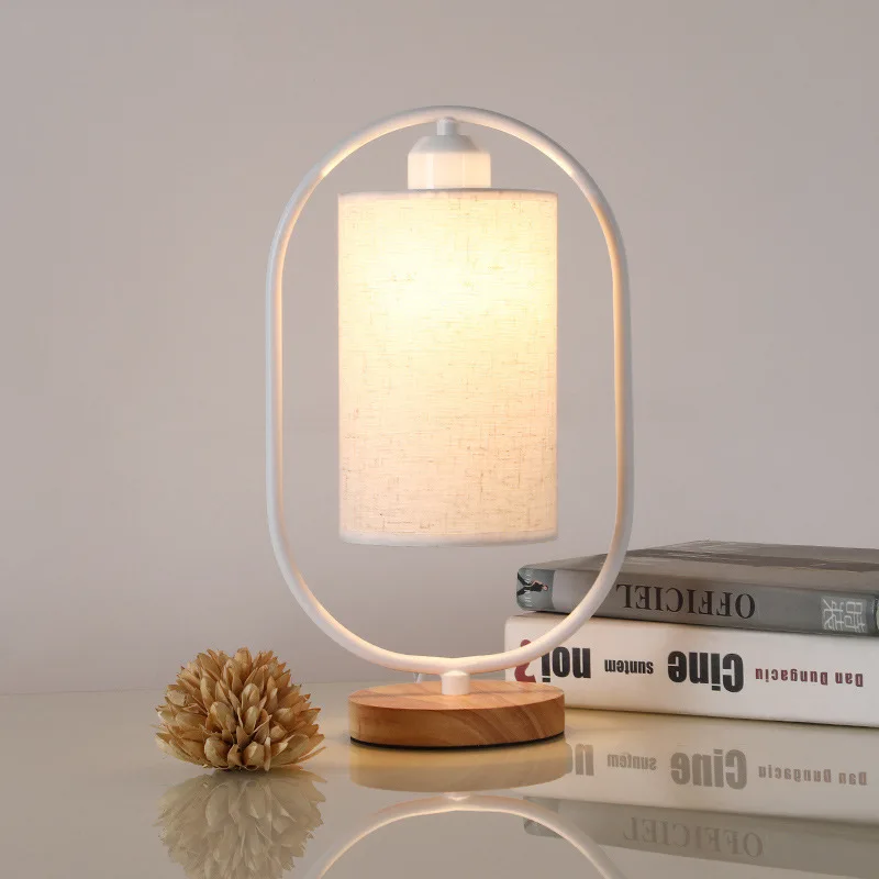 E27 nordic minimalista quarto lâmpada de mesa cabeceira base madeira do agregado familiar led leitura luz da noite