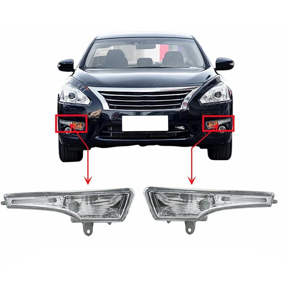 Car Front Bumper Side Marker Lights Indicators Left Right Turn Signal Lamp Fog Light Trim For Nissan Altima Sedan 2013-2015