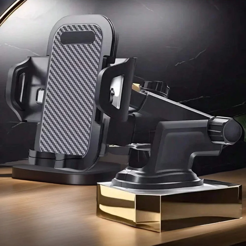 

Universal Car Phone Holder - Strong Suction Cup Mount for Navigation & Smartphones (Multifunctional Clip)
