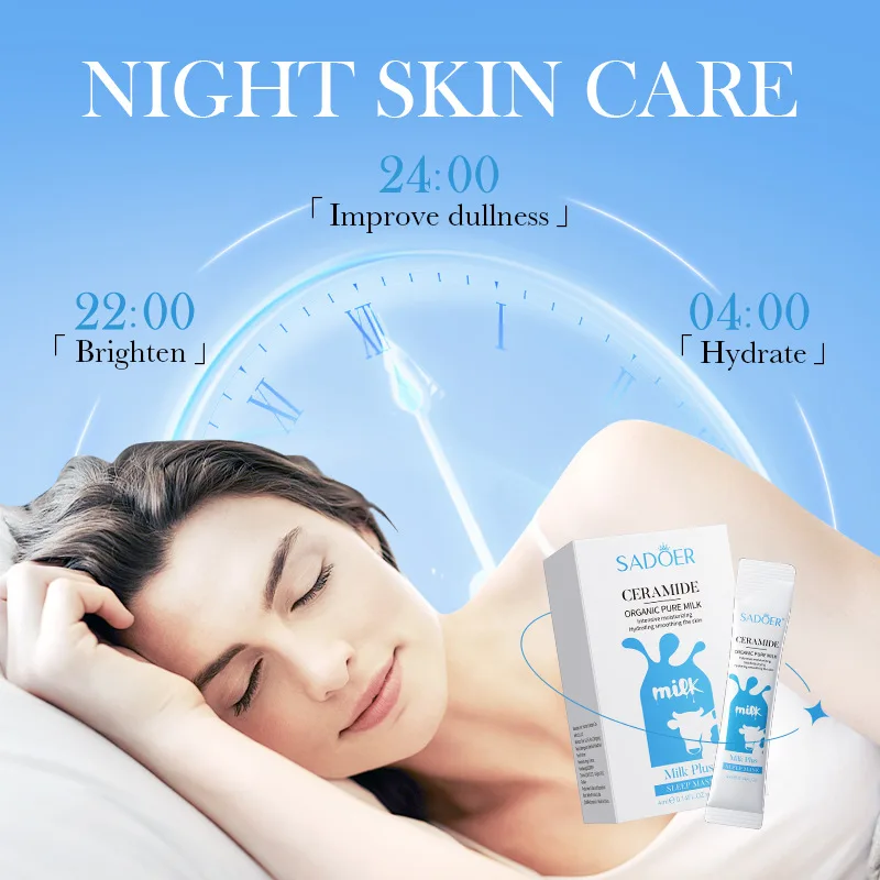 

SADOER Ceramide Milk Sleeping Mask Whitening Brightening Pores Rejuvenation Skin Smooth Moisturizing Mask