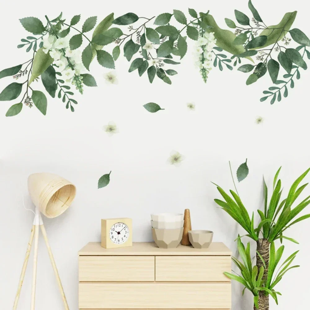 Decal Wall sticker Living room Mural Decoration Home Moisture-proof PVC Plant Removable Self Adhesive Vinyl Art