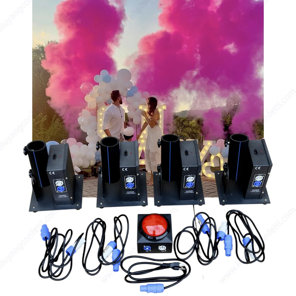 Push Button Start Gender Reveal Smoke Shooting Machine Party Decoration ...