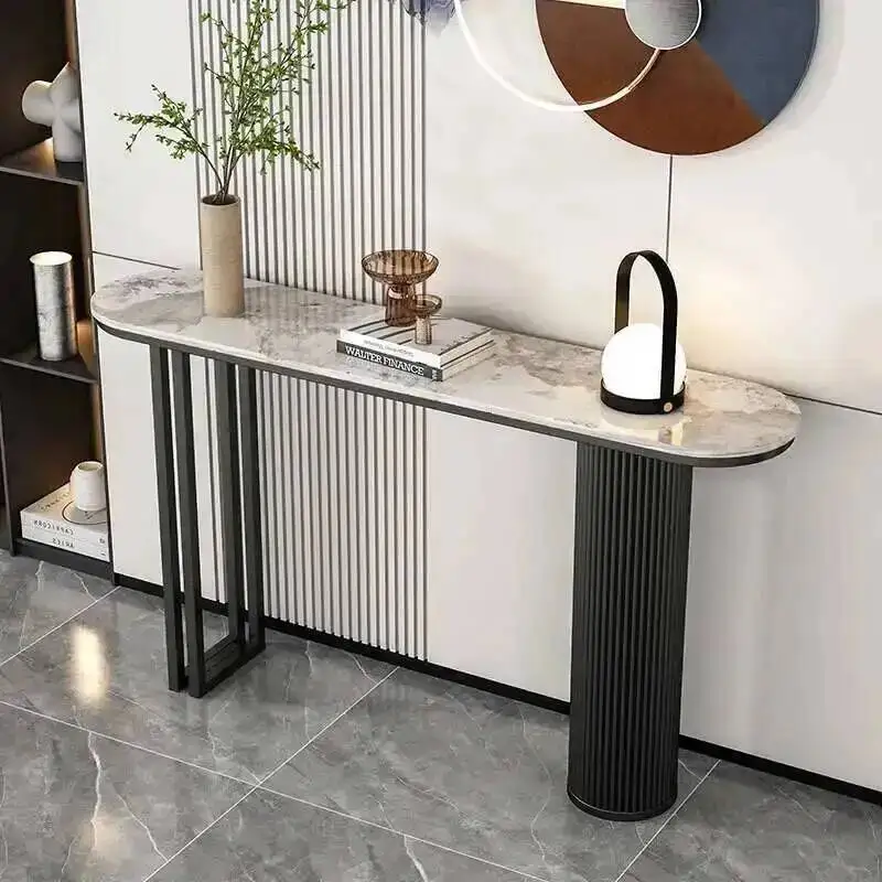 

Console Table Italian for Light Luxury Living Room Furniture Modern Hallway Entrance Console Tables Gold Iron Entryway Table