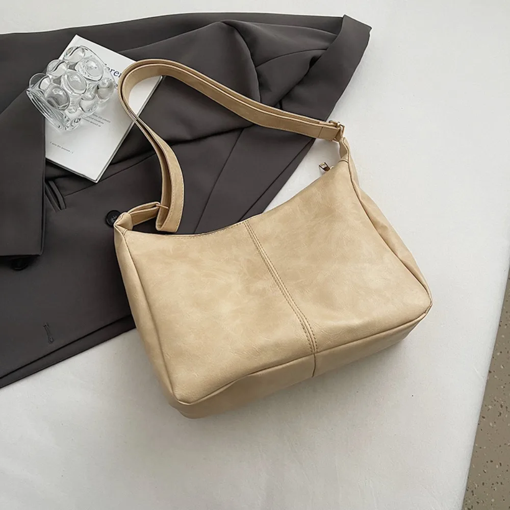 

Fashion Designer Shoulder Bag Large Capacity Vintage Cross Body Bag Casual PU Leather Tote Bag for Women