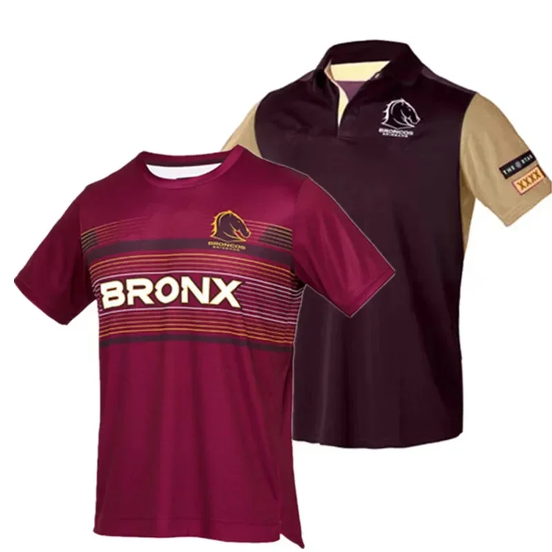 

2024 Brisbane Broncos Training / Polo Rugby Jersey - Mens Size:S-5XL（Print Name Number）Top Quality