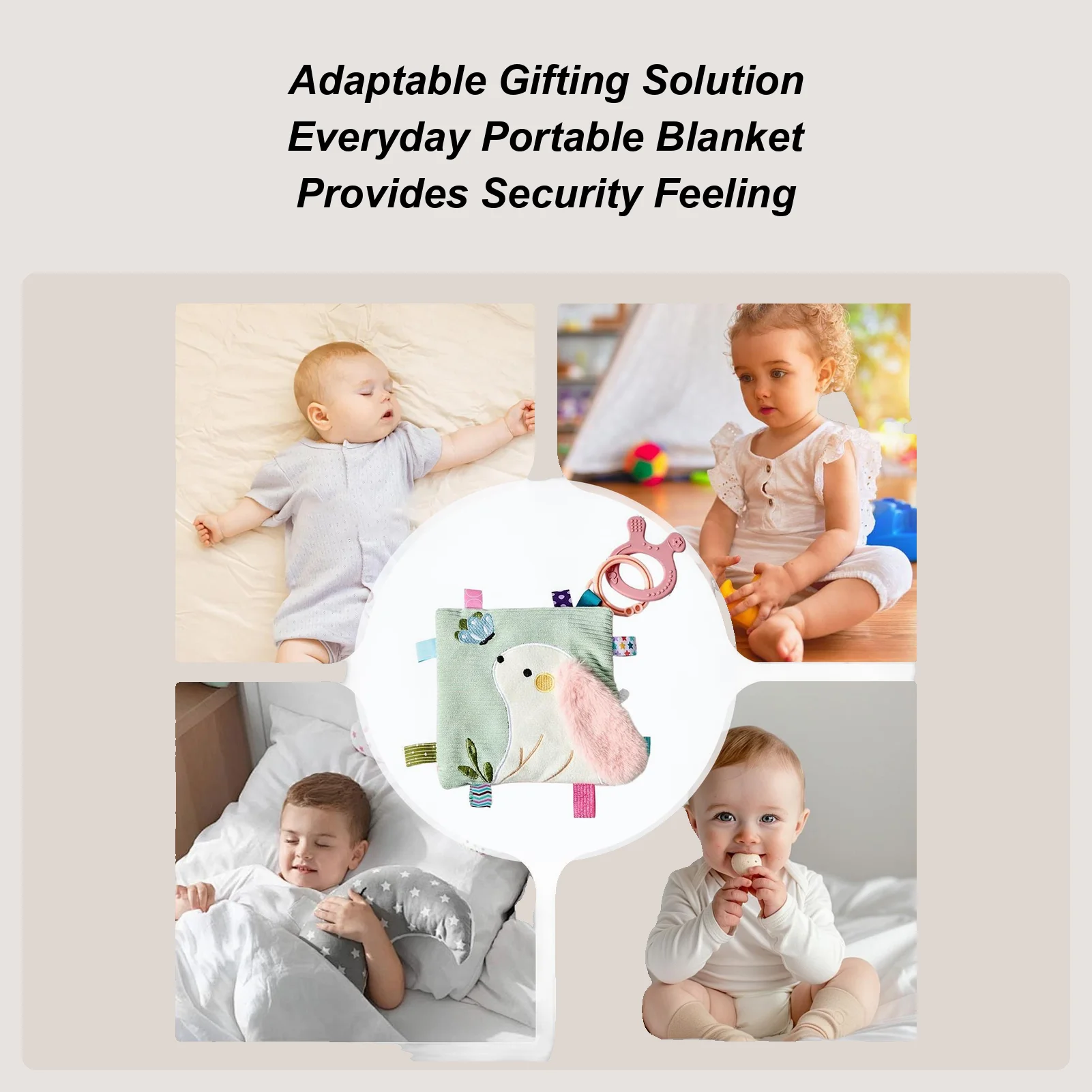 

Kids Security Blanket Bunny Shape Gentle Towel Soft Rabbit Security Blanket For Girl Car Seat Bed Travel Home Indoor Outdoor