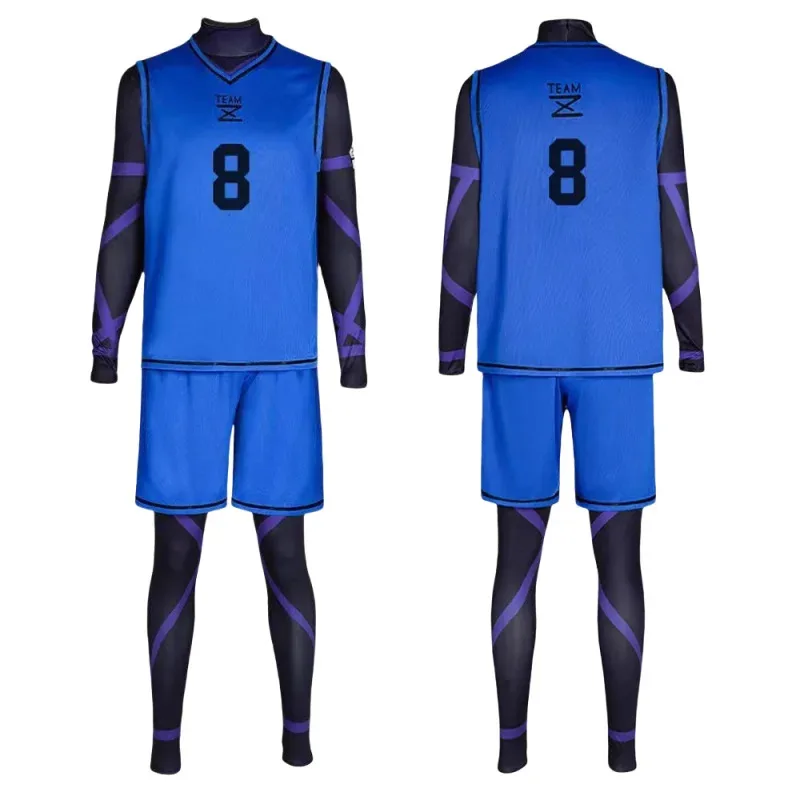 Anime Blue Lock Isagi Yoichi Cosplay Costumes Chigiri Hyoma Football Jersey Meguru Bachira Sportswear Kunigami Rensuke Set