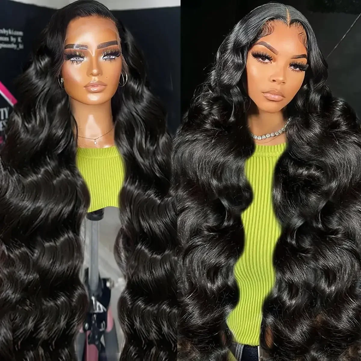 Night Club 30 32 Inch 180 Density 13x4 Lace Front Wig Brazilian 13x6 Body Wave Transparent Lace Frontal Human Hair Wig For Women