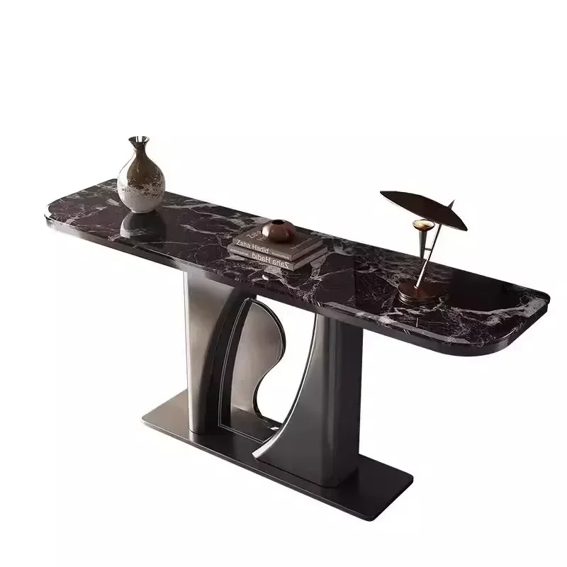 Light luxury living room entrance hall entrance table, natural luxury stone, microcrystalline stone, entrance table