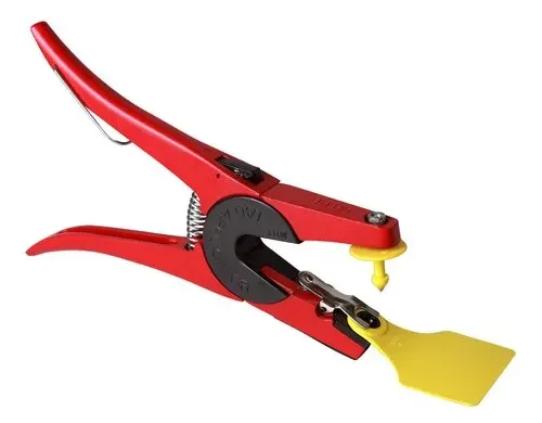 Vet and Animal Using Metal Cattle Z and a Ear Tag Pliers for Livestock fast shipping