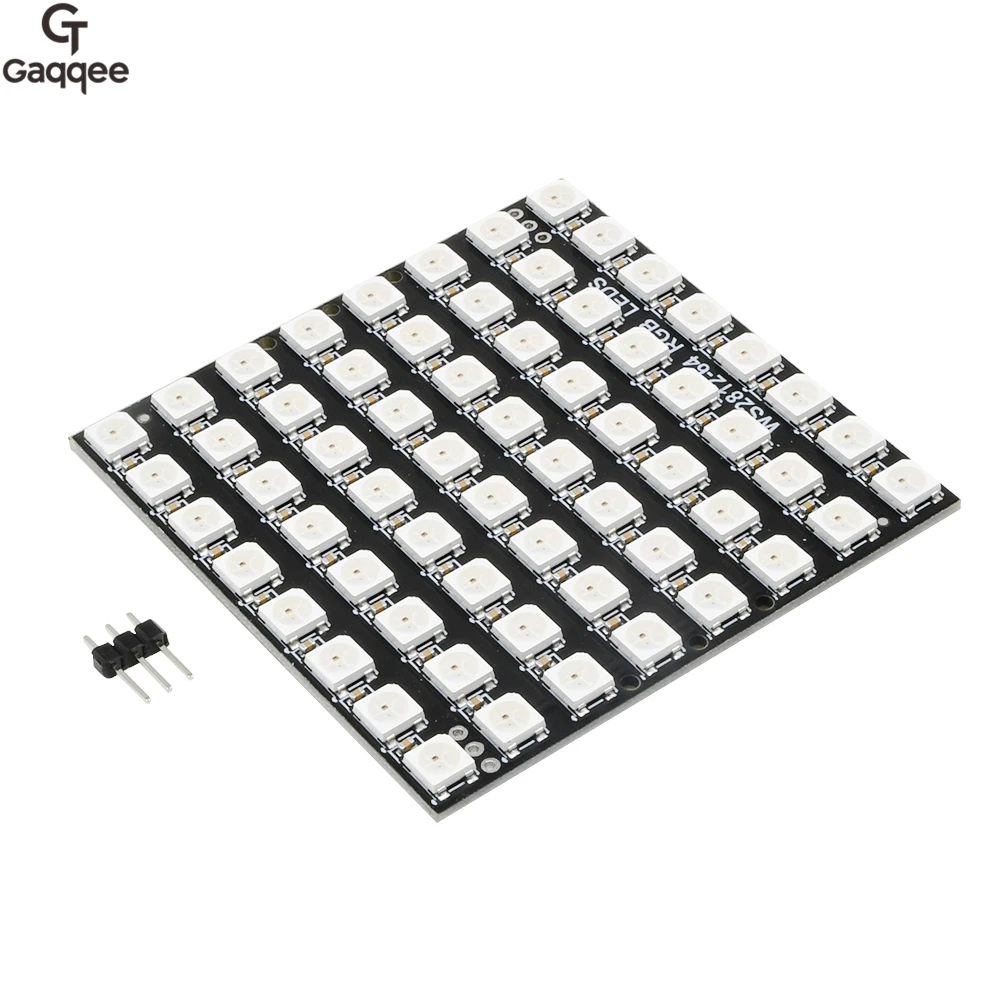 WS2812 LED 5050 RGB 8x8 64-битный светодиодный матричный модуль