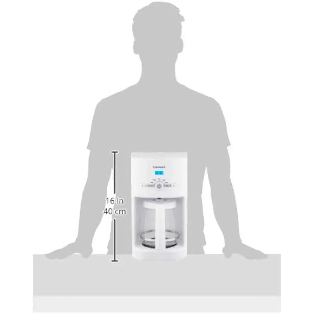 Programmable 12 Cup Coffee Maker Drip Machine LCD Clock Brew Pause Self Cleaning 24 Hour Auto Start