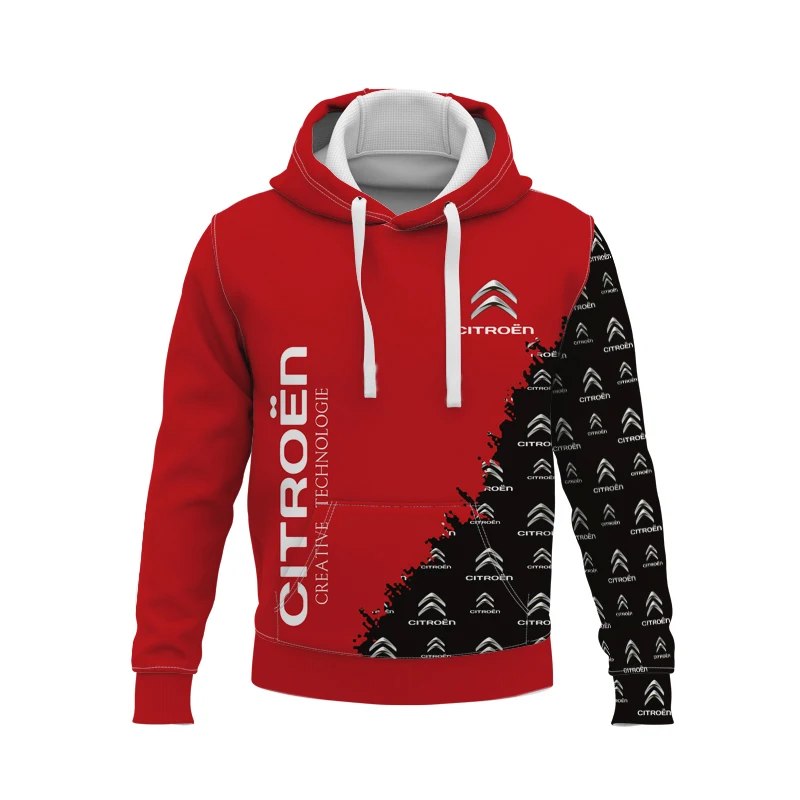 3D Hoodie Citroen Brand Car Logo Sweatshirt Men's Casual Pullover High Quality Couple Outdoor Fashion European Large 100-6XL