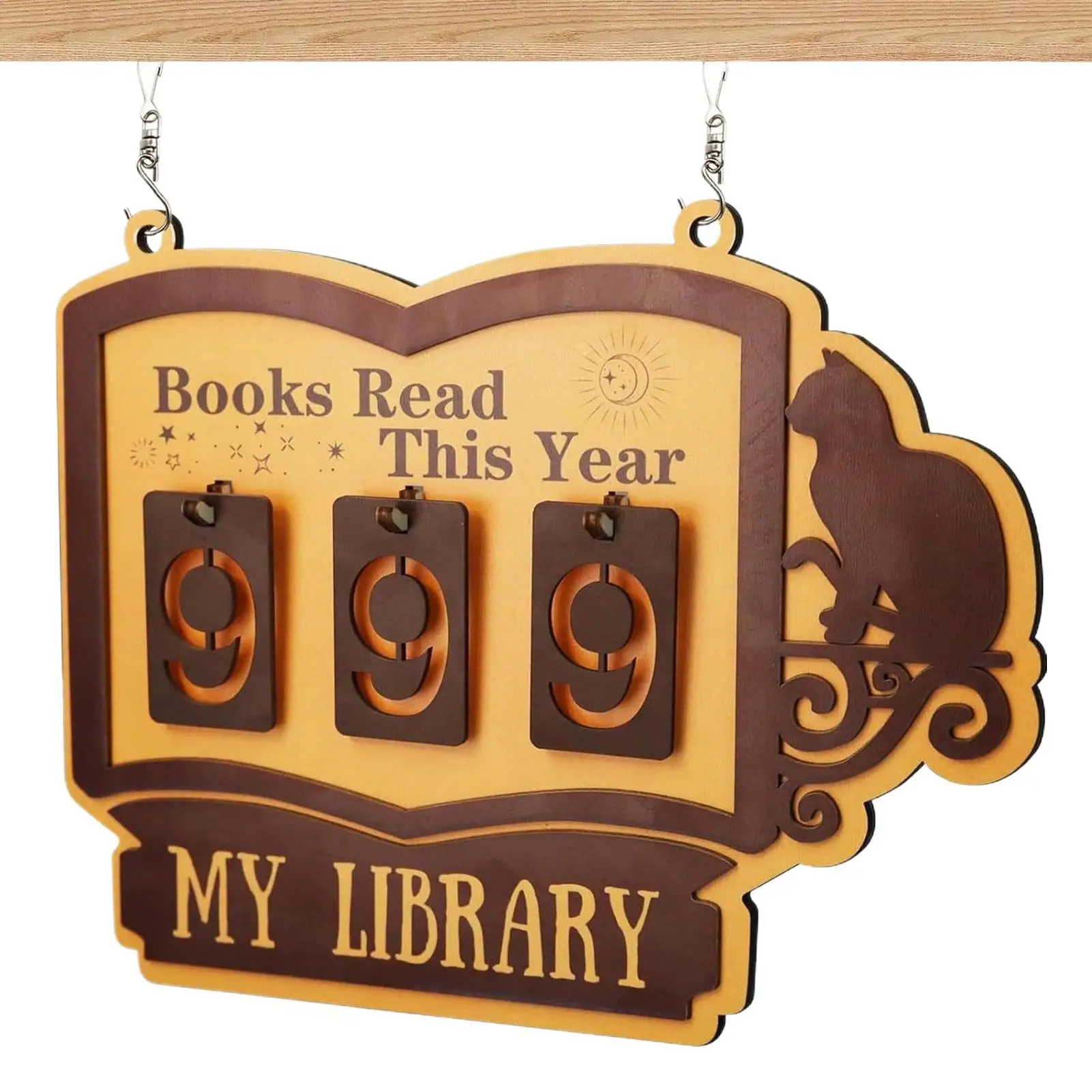 

Персонализированный знак трекера для чтения, мотивационный деревянный настенный декор для журнала ваших книг, вдохновляющий подарок для любителей книг, домашняя библиотека