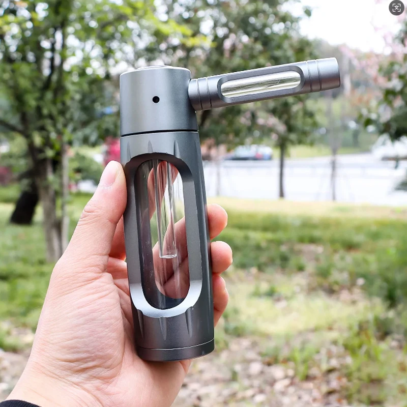 Dry Burning Grass Smoking Pipe kit Portable Aluminum Alloy Glass Tobacco Pipes Hookah Shisha Pipa Smoking Accessories view 4