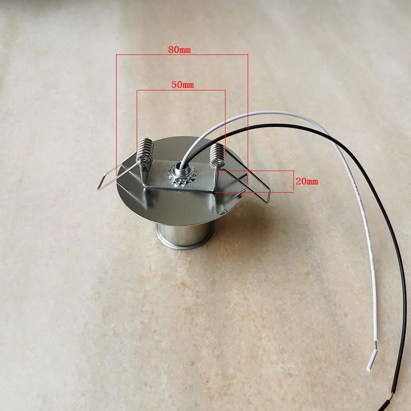 2PCS/lot E27 Ceramic Lamp Base Holder with Embedded Metal Mounted Disc Cover 80/100mm E27 Lamp Socket Light Base with 30cm