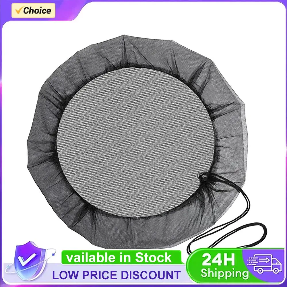 Rainwater Collector Net Cover Adjustable Drawstring Outdoor Rain Bucket Covers Garden Rain Barrel Mesh Screen for Outdoor Garden