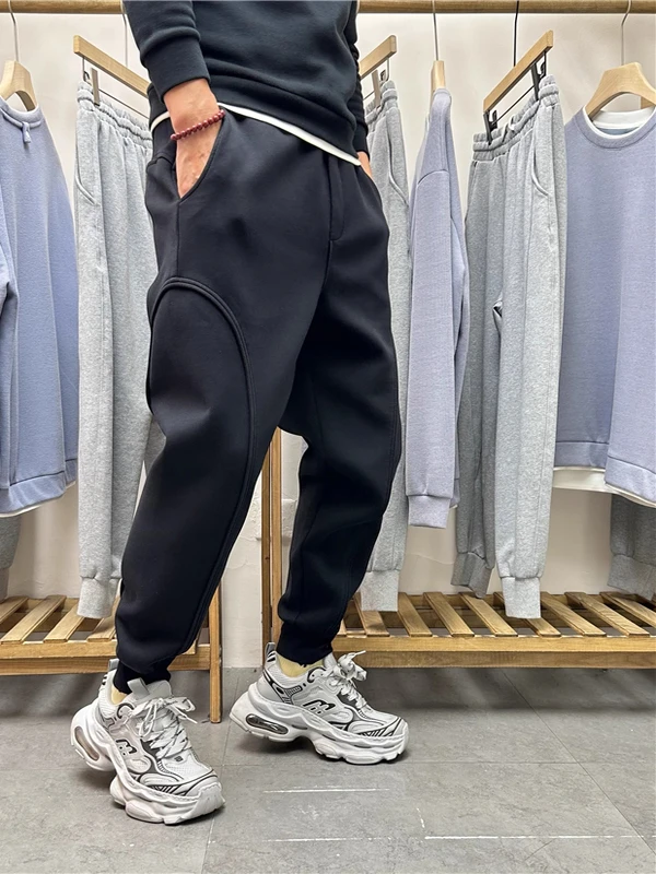 

Men's Casual Harlan Pants Autumn Winter New Sle Loose Fit Sports Sweatpants Trendy Brand 3D Tailoring Versatile Youth Faion