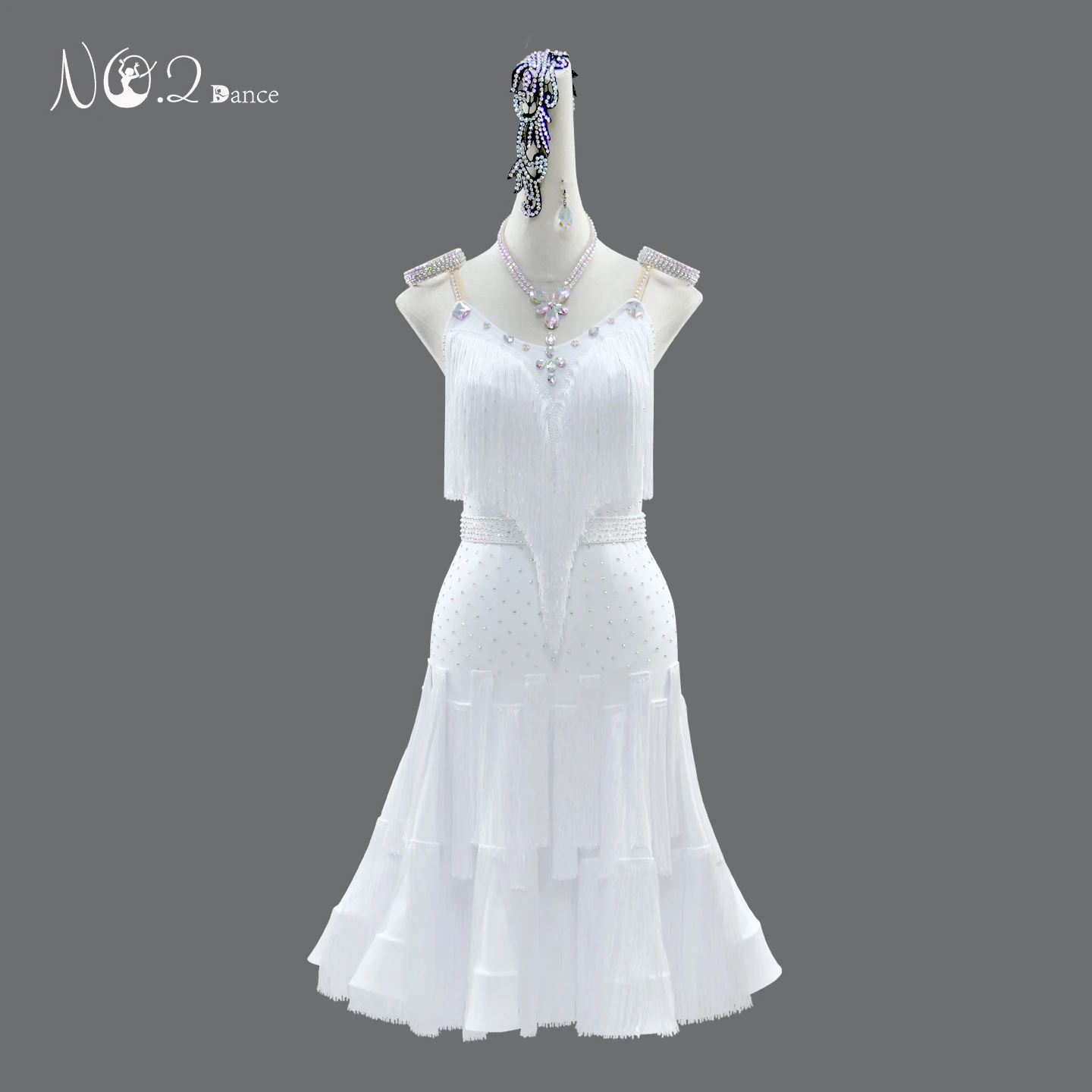 

Latin Dance Practice Clothes Young Girls Dress Short Costume Womens Fringe Dress Stage Ballroom Suit 2025 Sport Dancewear outfit