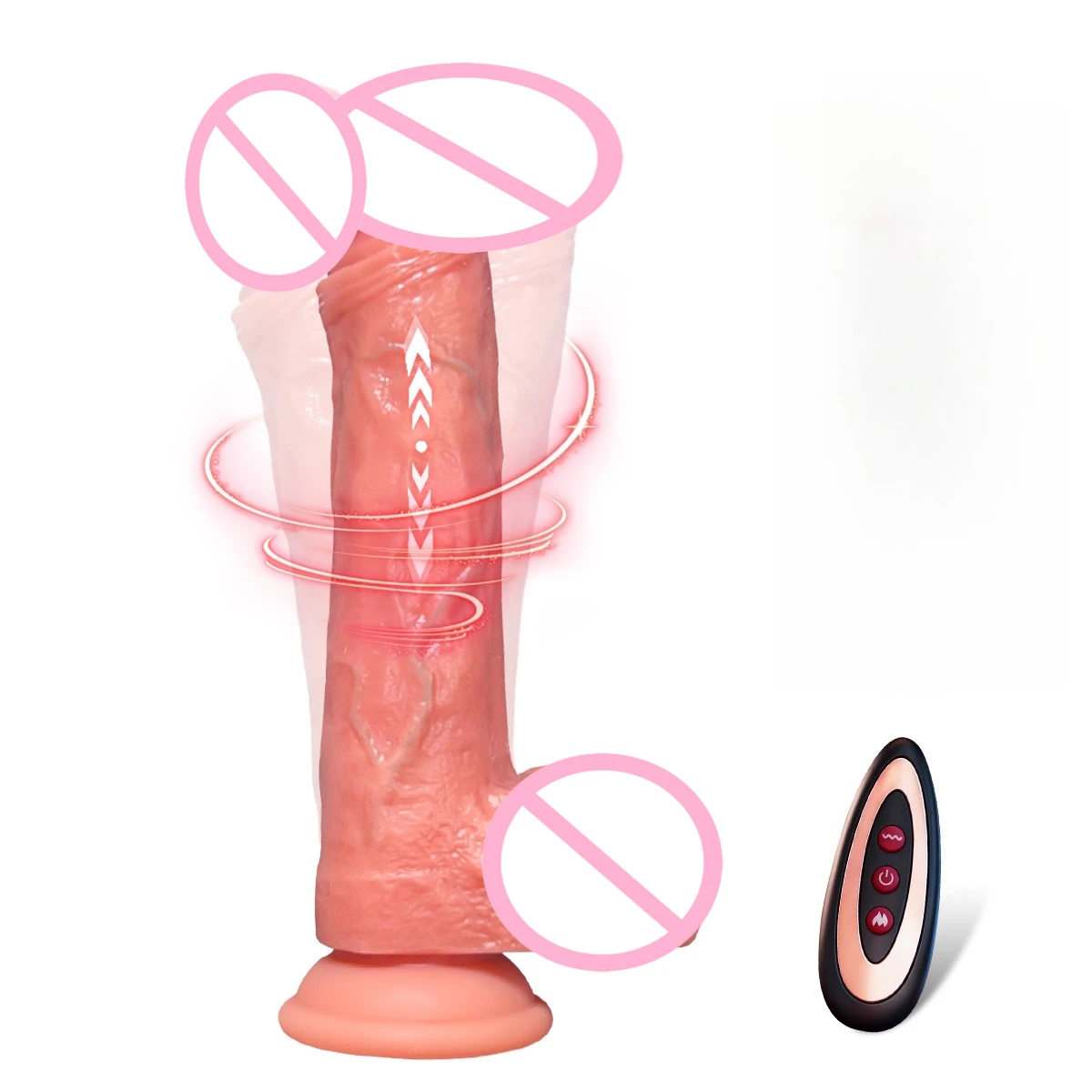 Realistic Dildo Telescopic Rotating Vibrator Female Clitoral Vagina Stimulator Big Penis Anal Plug with Heating Adult Supplies