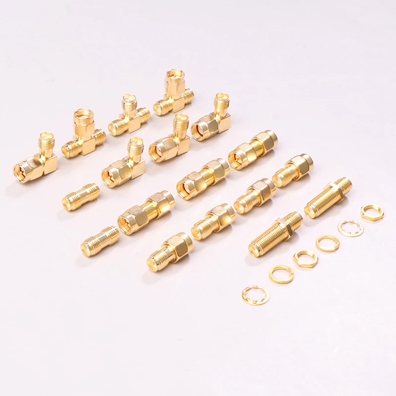 Male / Female RF Coax Adapter Connector Straight Right Angle Splitter Goldplated Adapter