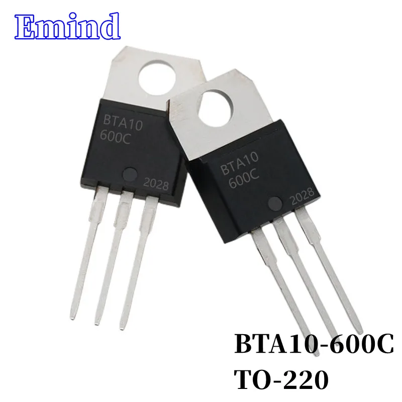 

20/50/100/200/500Pcs BTA10-600C BTA10 Triac 10A/600V TO-220 DIP Thyristor Large Chip