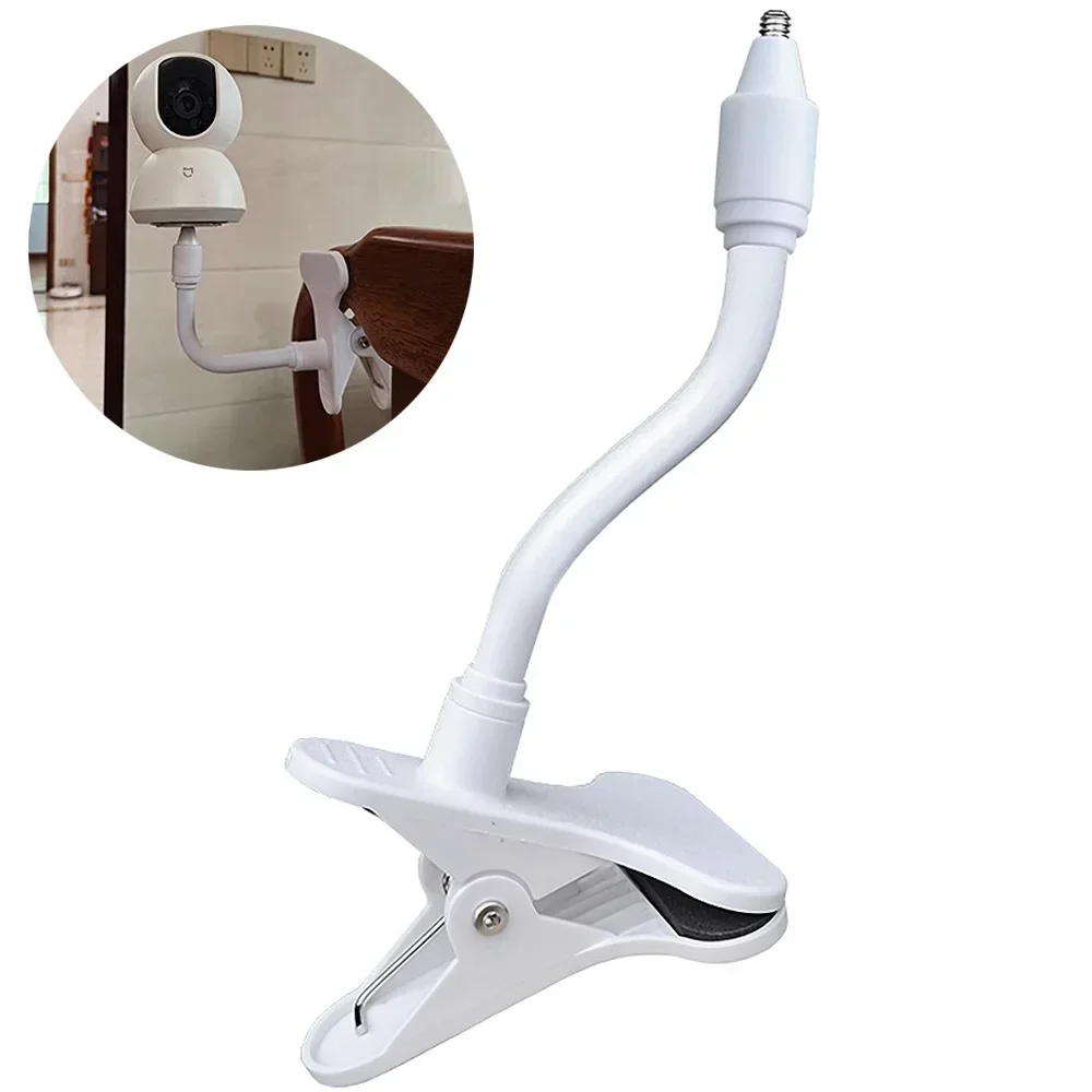 Silicone Soft Bracket with Clip/Glue Universal Baby Monitor Holder Flexible Crib Child Camera Mount Bend Winding Camera Stand