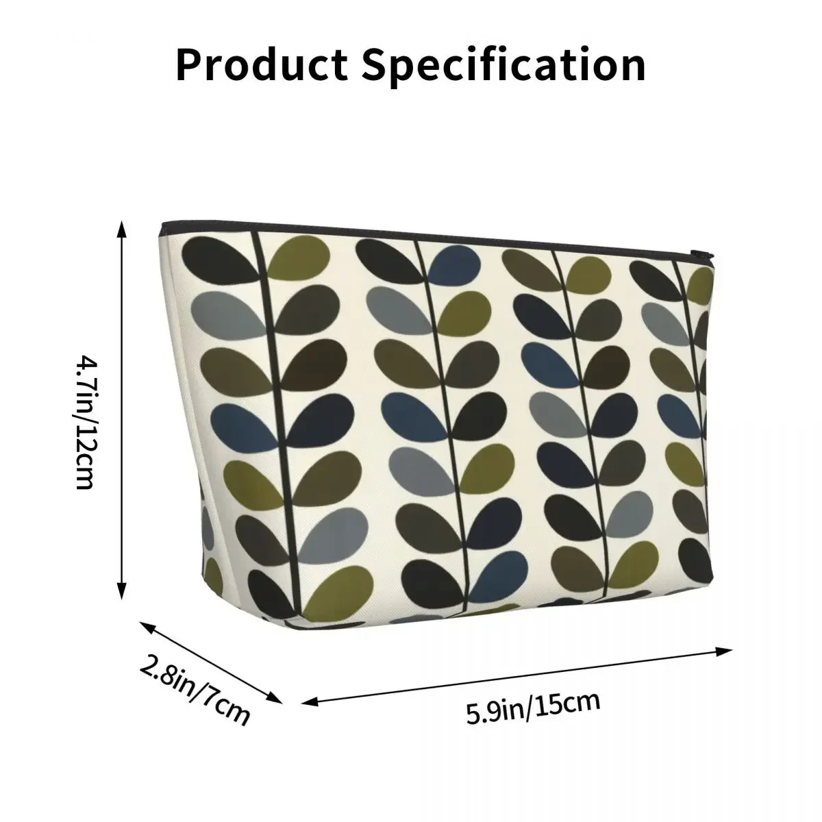 Orla Kiely Mid Century Modern Travel Cosmetic Bag Women Scandinavian Toiletry Makeup Organizer Ladies Beauty Storage Dopp Kit