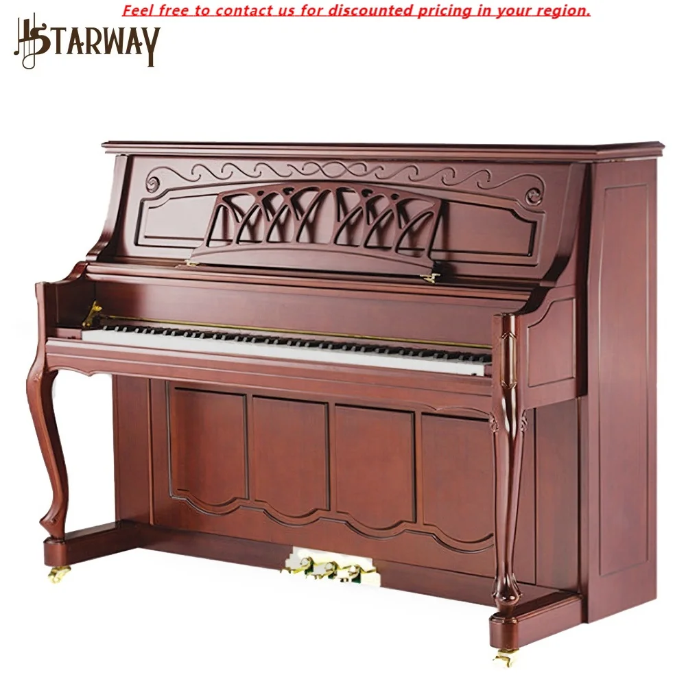 

Starway 88 Keys Upright Piano Solid Wood Retro Carving Classic Acoustic Keyboard Professional Piano On Sale