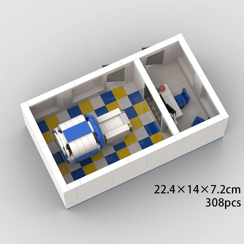 

MOC Small Particle MRI Scanning Room Puzzle Assembly Building Block DIY Creative Model Children Love Collecting Bricks Toys