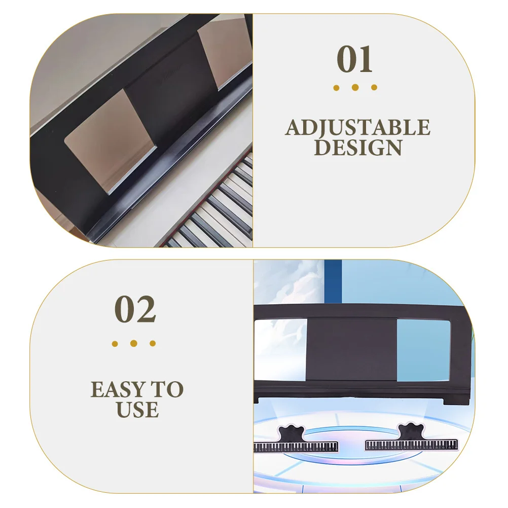 

Portable Electronic Keyboard Sheet Music Stand ABS Material Stable Adjustable Angle Music Page Holder for Musicians