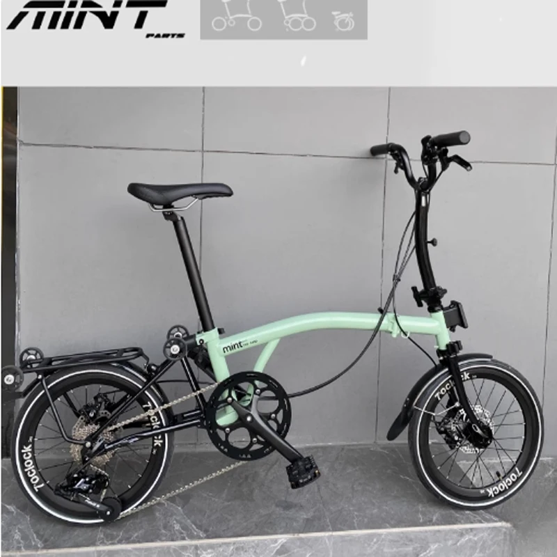 MINT 16インチ T9D-349 三つ折り自転車 9速 シティバイク ディスク