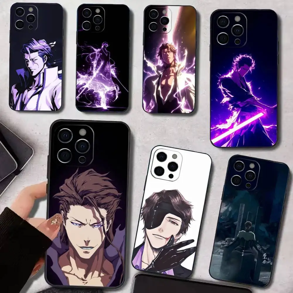 

Anime A-Aizen S-Sousuke Phone Case For iPhone 17,16,15,14,13,12,11 Plus,Pro Max,XS,Soft Black Cover