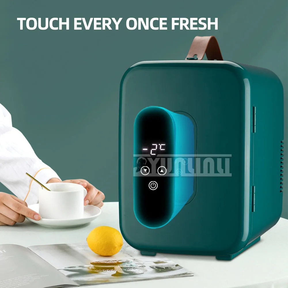 2025 Mini frigorifero portatile 12L Frigorifero per auto Congelatore Dispositivo di raffreddamento e scaldino per uso domestico in auto Conservazione di bevande cosmetiche per la cura della pelle