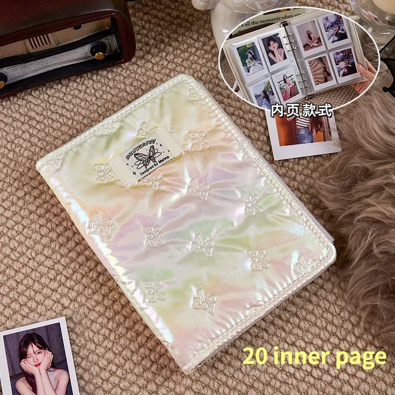 3in/A5 Binder Photo Album Photocards Holder Kpop INS Photo Card Binder Shinny Idol Card Storage Collect Book Accessorie 포토카드 바인더